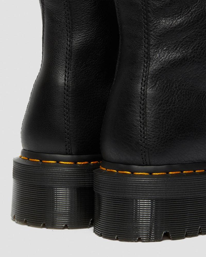 Botas de Invierno Dr Martens Jadon Cuero Faux Fur Forro Plataforma Hombre Negros | MX 236AHK